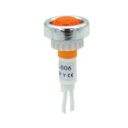ΛΥΧΝΙΑ ΕΝΔΕΙΚΤΙΚΗ NEON Φ10 230VAC ΠΟΡΤΟΚΑΛΙ ΜΕ ΚΑΛΩΔΙΟ 17cm & ΔΙΑΚΟΣΜΗΤΙΚΟ ΔΑΚΤΥΛΙΔΙ AD22E-006 XND