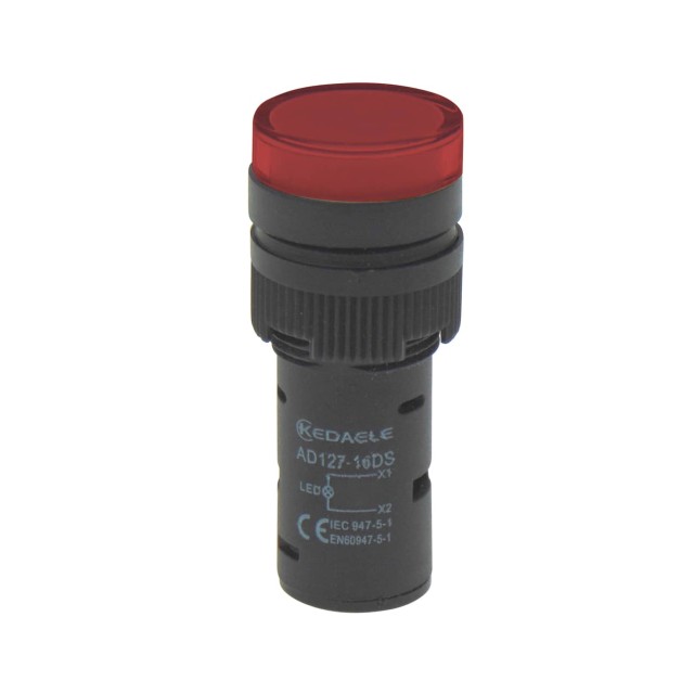 ΛΥΧΝΙΑ ΕΝΔΕΙΚΤΙΚΗ LED Φ16 12VAC/DC ΚΟΚΚΙΝΗ ΜΕ ΒΙΔΕΣ AD127-16DS KND