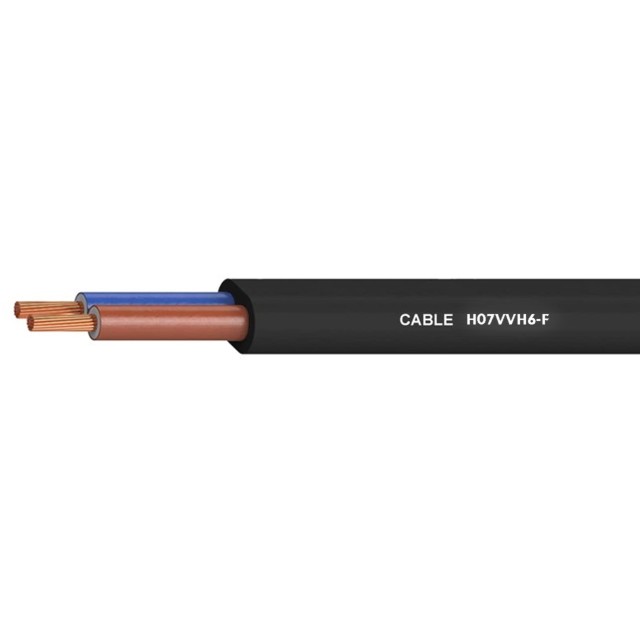 ΚΑΛΩΔΙΟ ΗΛΕΚΤΡΟΛΟΓΙΚΟ ΠΛΑΚΕ H07VVH6 2X2.5mm² ΜΑΥΡΟ TOP
