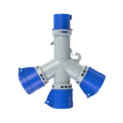 ADAPTOR ΒΙΟΜΗΧΑΝΙΚΟ ΑΡΣΕΝΙΚΟ 3P 16A ΣΕ 3 ΘΗΛΥΚΑ 3P 16A IP44 9432000 PCE