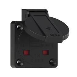 ΠΡΙΖΑ ΧΩΝΕΥΤΗ UK 3P 13A ΜΕ ΚΑΠΑΚΙ IP54 ΜΑΥΡΗ 1020-5s PCE