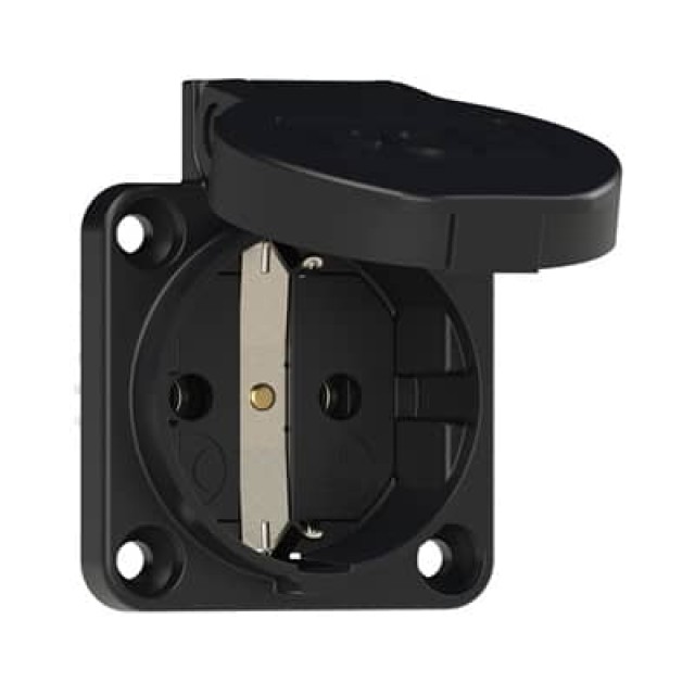 ΠΡΙΖΑ ΧΩΝΕΥΤΗ ΣΟΥΚΟ 3P 16A ΜΕ ΚΑΠΑΚΙ IP54 ΜΑΥΡΗ S-NOVA TYPE 105-0ss PCE