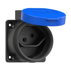 ΠΡΙΖΑ ΧΩΝΕΥΤΗ SWISS 3P 10A ΜΕ ΚΑΠΑΚΙ IP55 ΜΠΛΕ 1313-0bc PCE