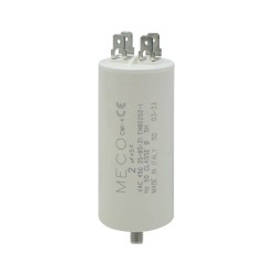 ΠΥΚΝΩΤΗΣ ΜΟΝΙΜΟΥ ΛΕΙΤΟΥΡΓΙΑΣ FASTON 2μF 450VAC MECO