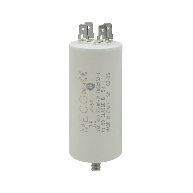 ΠΥΚΝΩΤΗΣ ΜΟΝΙΜΟΥ ΛΕΙΤΟΥΡΓΙΑΣ FASTON 2.5μF 450VAC MECO