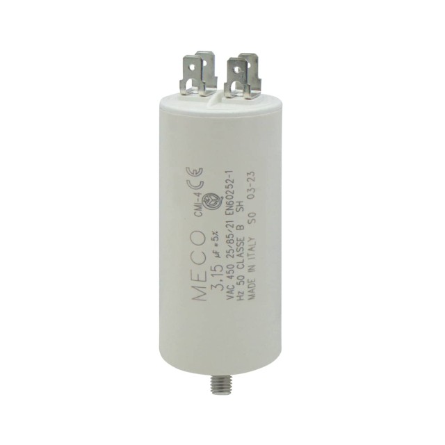 ΠΥΚΝΩΤΗΣ ΜΟΝΙΜΟΥ ΛΕΙΤΟΥΡΓΙΑΣ FASTON 3.15μF 450VAC MECO