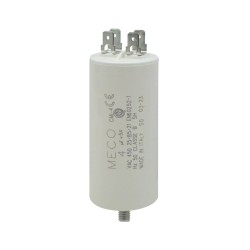 ΠΥΚΝΩΤΗΣ ΜΟΝΙΜΟΥ ΛΕΙΤΟΥΡΓΙΑΣ FASTON 4μF 450VAC MECO