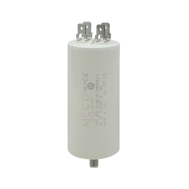 ΠΥΚΝΩΤΗΣ ΜΟΝΙΜΟΥ ΛΕΙΤΟΥΡΓΙΑΣ FASTON 30μF 450VAC MECO