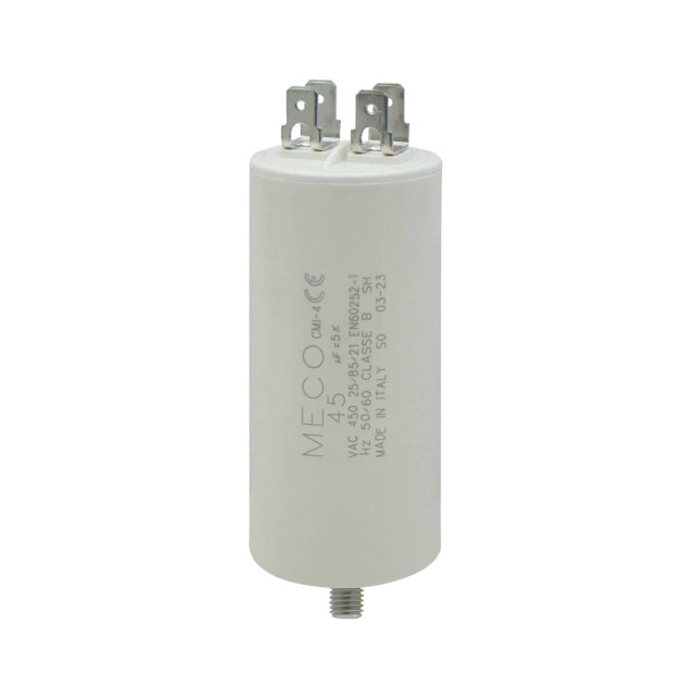 ΠΥΚΝΩΤΗΣ ΜΟΝΙΜΟΥ ΛΕΙΤΟΥΡΓΙΑΣ FASTON 45μF 450VAC MECO