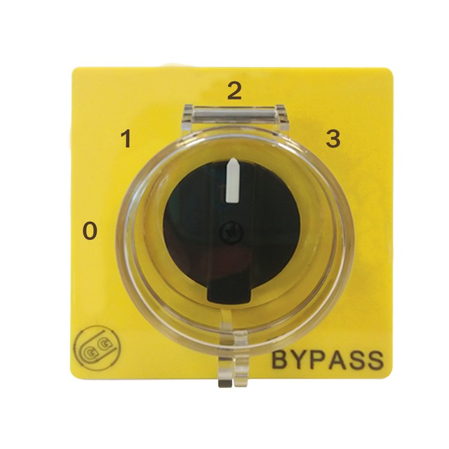 ΠΛΑΚΑ ΔΙΑΚΟΠΤΗ ΠΕΡΙΣΤΡΟΦΙΚΟΥ 0-1-2-3 84X84 BYPASS ΚΙΤΡΙΝΗ KIT018PBYPB GIOVENZANA