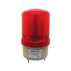 ΦΑΡΟΣ LED FLASHING ΜΕ BUZZER 230VAC 85X160mm ΚΟΚΚΙΝΟΣ C-1101 CNTD