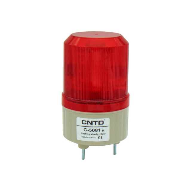 ΦΑΡΟΣ LED MULTIFUNCTION 12/24VDC/230VAC 80X125mm KOKΚΙΝΟΣ C-5081 CNTD
