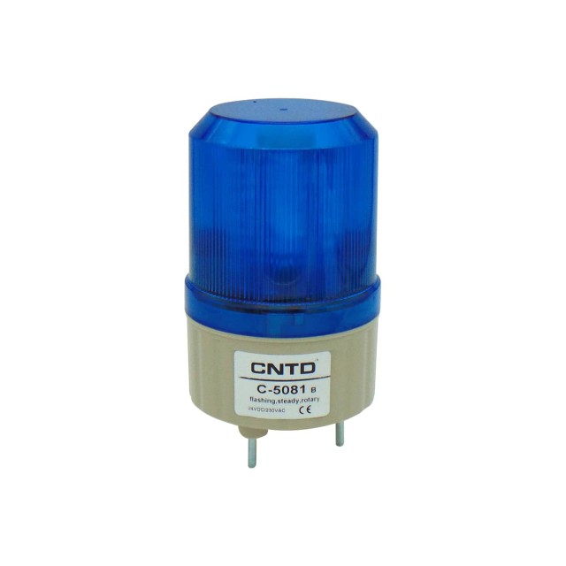 ΦΑΡΟΣ LED MULTIFUNCTION 24VDC/230VAC 80X125mm ΜΠΛΕ C-5081 CNTD