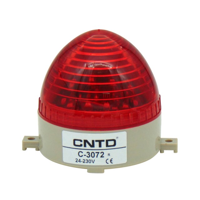 ΦΑΡΟΣ LED STROBE 24VDC/230VAC 85Χ75mm ΚΟΚΚΙΝΟΣ C-3072 CNTD