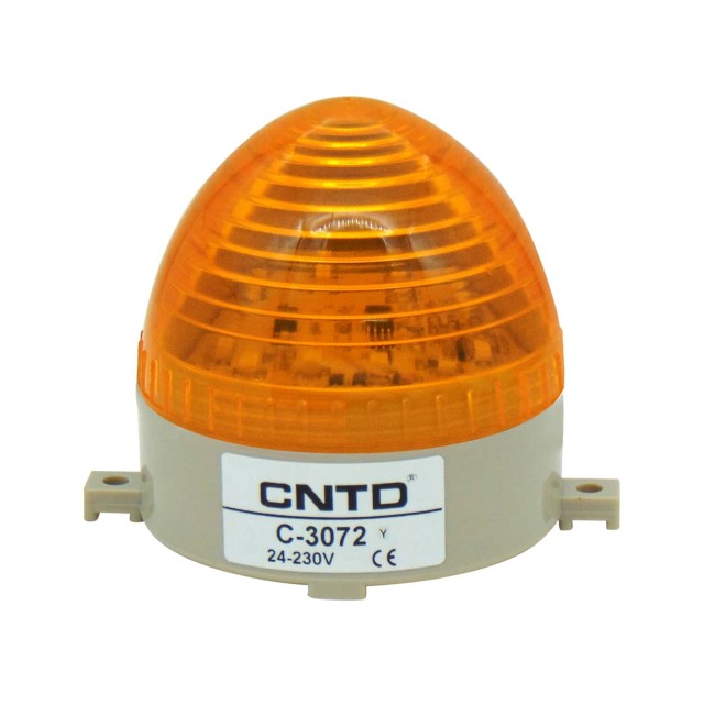 ΦΑΡΟΣ LED STROBE 24VDC/230VAC 85Χ75mm ΚΙΤΡΙΝΟΣ C-3072 CNTD