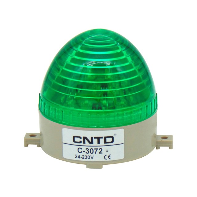 ΦΑΡΟΣ LED STROBE 24VDC/230VAC 85Χ75mm ΠΡΑΣΙΝΟΣ C-3072 CNTD
