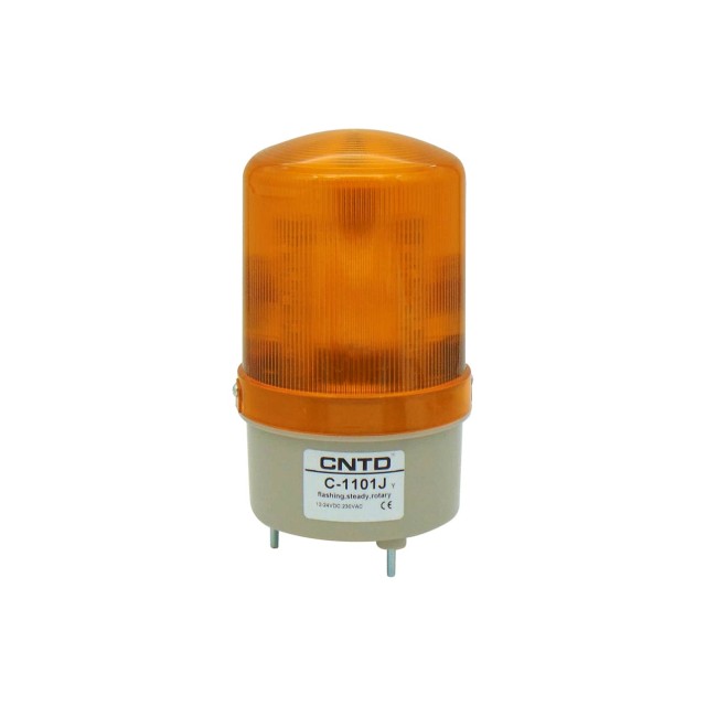 ΦΑΡΟΣ LED MULTIFUNCTION ΜΕ BUZZER 12-24VDC/230VAC 85X155mm ΚΙΤΡΙΝΟΣ C-1101J CNTD