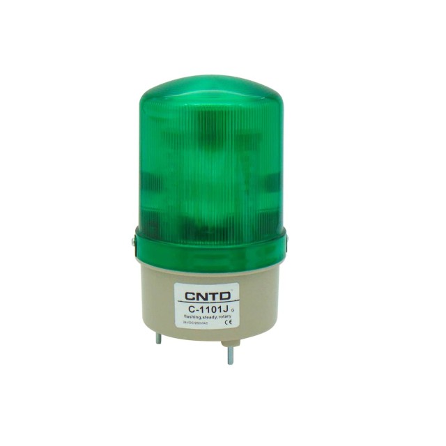 ΦΑΡΟΣ LED MULTIFUNCTION ΜΕ BUZZER 24VDC/230VAC 85X155mm ΠΡΑΣΙΝΟΣ C1101J CNTD