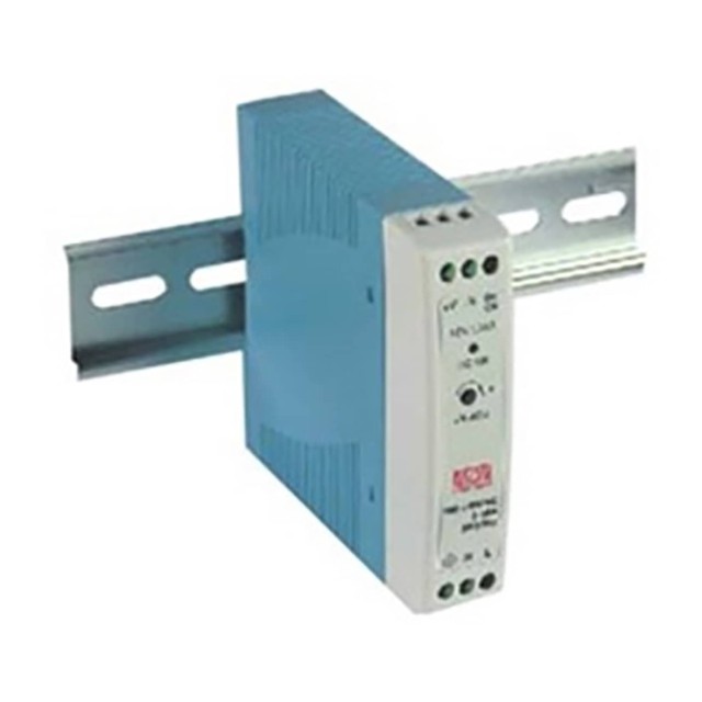 ΤΡΟΦΟΔΟΤΙΚΟ ΡΑΓΑΣ 24W/24VDC/1A PFC ULTRA SLIM MDR-20-24 MEAN WELL