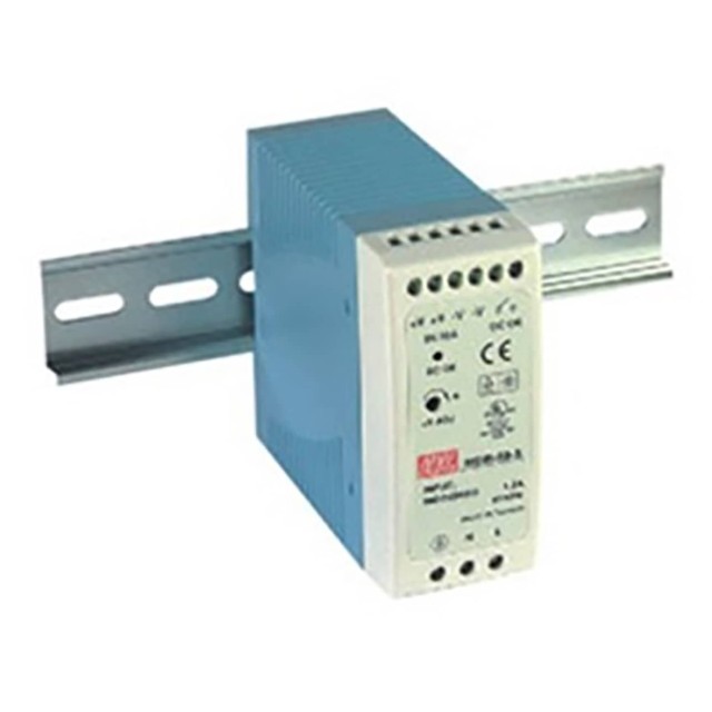 ΤΡΟΦΟΔΟΤΙΚΟ ΡΑΓΑΣ 60W/24VDC/2.5A PFC ULTRA SLIM MDR-60-24 MEAN WELL
