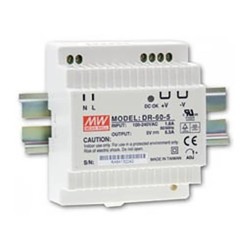 ΤΡΟΦΟΔΟΤΙΚΟ ΡΑΓΑΣ 32.5W/5VDC/6.5A DR-60-5 MEAN WELL