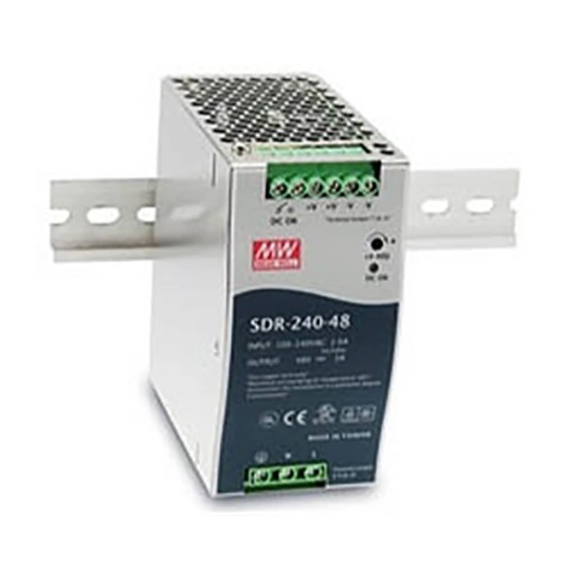 ΤΡΟΦΟΔΟΤΙΚΟ ΡΑΓΑΣ 240W/48VDC/5A PFC SLIM SDR-240-48 MEAN WELL