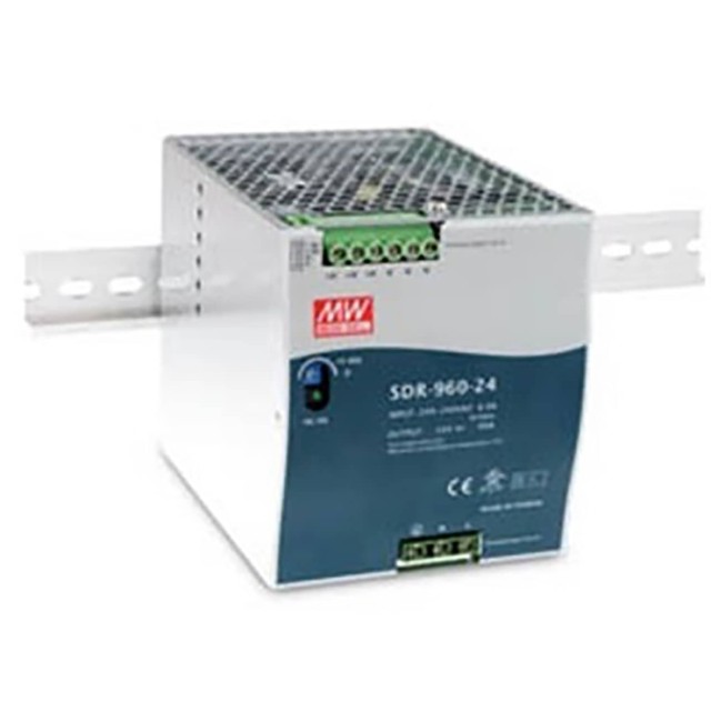 ΤΡΟΦΟΔΟΤΙΚΟ ΡΑΓΑΣ 960W/24VDC/40A PFC SLIM SDR-960-24 MEAN WELL