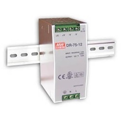 ΤΡΟΦΟΔΟΤΙΚΟ ΡΑΓΑΣ 76.8W/48VDC/1.6A DR-75-48 MEAN WELL