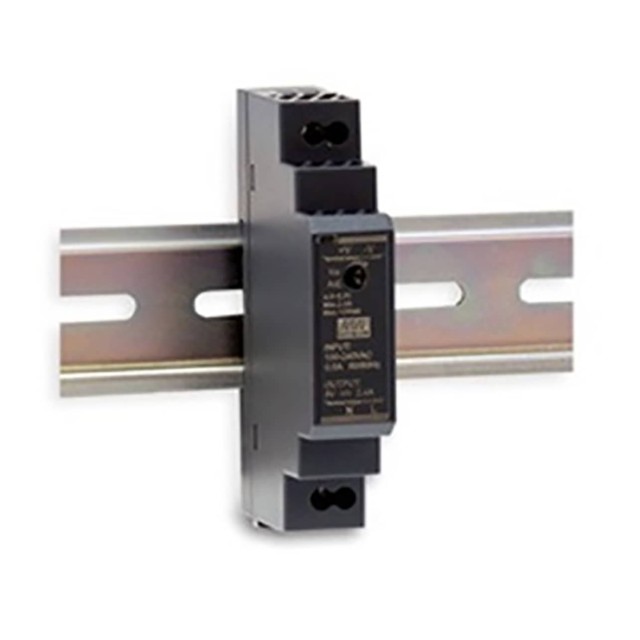 ΤΡΟΦΟΔΟΤΙΚΟ ΡΑΓΑΣ 12W/5VDC/2.4A ULTRA SLIM HDR-15-5 MEAN WELL