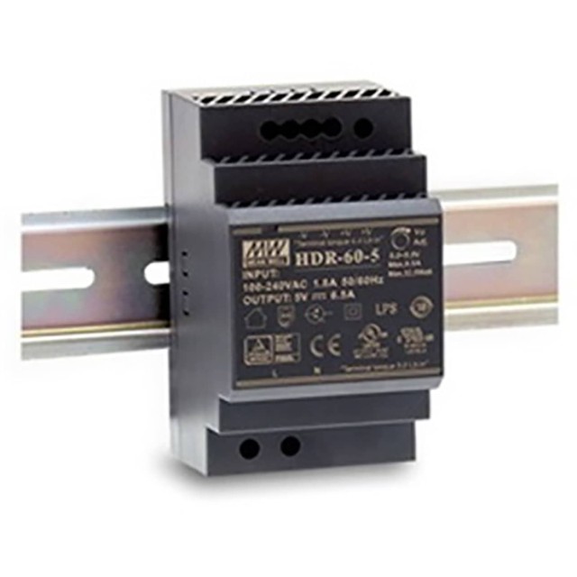 ΤΡΟΦΟΔΟΤΙΚΟ ΡΑΓΑΣ 60W/24VDC/2.5A ULTRA SLIM HDR-60-24 MEAN WELL