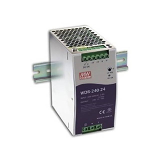 ΤΡΟΦΟΔΟΤΙΚΟ ΡΑΓΑΣ 240W/24VDC/10A PFC SLIM WIDE INPUT 1Φ, 2Φ WDR-240-24 MEAN WELL