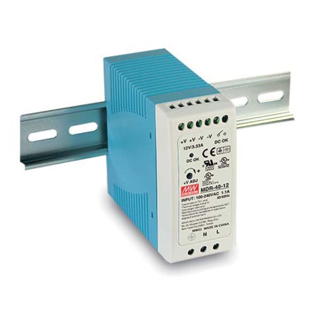 ΤΡΟΦΟΔΟΤΙΚΟ ΡΑΓΑΣ 39.8W/48VDC/0.83A PFC ULTRA SLIM MDR-40-48 MEAN WELL