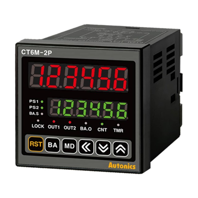 ΜΕΤΡΗΤΗΣ / ΧΡΟΝΙΚΟ ΠΙΝΑΚΑ ΨΗΦΙΑΚΟΣ 72X72 24-60VDC 2 RELAY/NPN CT6M-2P2 AUTONICS
