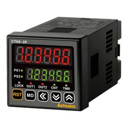 ΜΕΤΡΗΤΗΣ / ΧΡΟΝΙΚΟ ΠΙΝΑΚΑ ΨΗΦΙΑΚΟΣ 48X48 100-240VAC 2 RELAY/NPN CT6S-2P4 AUTONICS