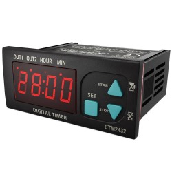 ΜΕΤΡΗΤΗΣ / ΧΡΟΝΙΚΟ ΠΙΝΑΚΑ ΨΗΦΙΑΚΟΣ 77X35 230VAC RELAY ETM-2432 ENDA