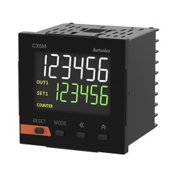 ΜΕΤΡΗΤΗΣ / ΧΡΟΝΙΚΟ ΠΙΝΑΚΑ ΨΗΦΙΑΚΟΣ LCD 48X48 100-240VAC 2 RELAY 2 STAGE CX6M-2P4 AUTONICS