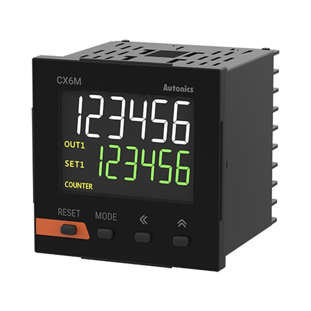 ΜΕΤΡΗΤΗΣ / ΧΡΟΝΙΚΟ ΠΙΝΑΚΑ ΨΗΦΙΑΚΟΣ LCD 48X48 100-240VAC 2 RELAY 2 STAGE CX6M-2P4 AUTONICS