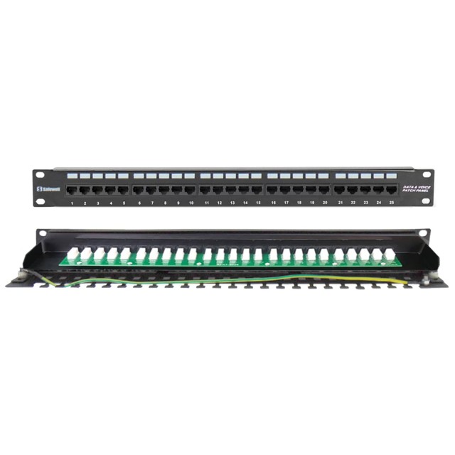 PATCH PANEL CAT3 25P 19" 1U ΤΗΛΕΦΩΝΙΚΟ ΜΕ ΟΔΗΓΟ ΚΑΛΩΔΙΩΝ SAFEWELL