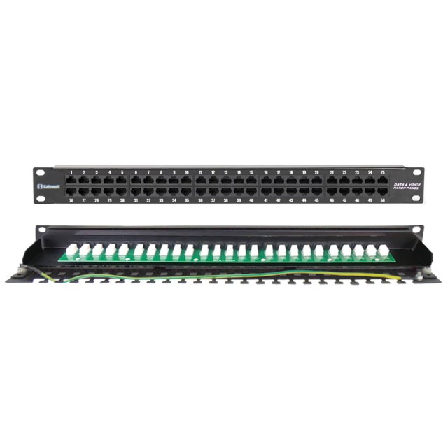 PATCH PANEL CAT3 50P 19" 1U ΤΗΛΕΦΩΝΙΚΟ ΜΕ ΟΔΗΓΟ ΚΑΛΩΔΙΩΝ SAFEWELL