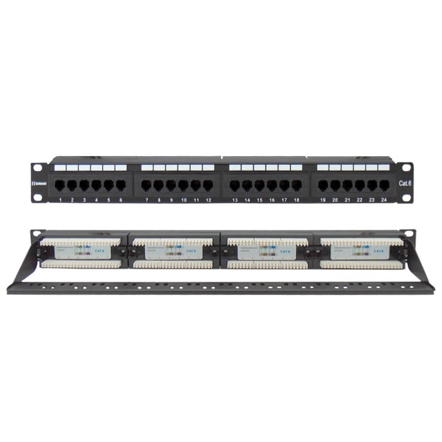 PATCH PANEL CAT6 UTP 24P 19" 1U ΜΕ ΟΔΗΓΟ ΚΑΛΩΔΙΩΝ SAFEWELL PATCH PANEL CAT6 UTP 24P 19" 1U ΜΕ ΟΔΗΓΟ ΚΑΛΩΔΙΩΝ SAFEWELL