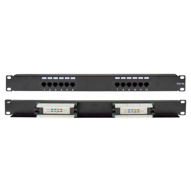 PATCH PANEL CAT5e UTP 12P 19" 1U SUT PATCH PANEL CAT5e UTP 12P 19" 1U SUT