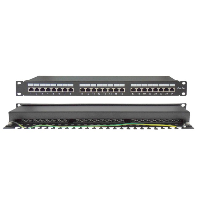 PATCH PANEL CAT5e STP 24P 19" 1U ΜΕ ΟΔΗΓΟ ΚΑΛΩΔΙΩΝ SUT PATCH PANEL CAT5e STP 24P 19" 1U ΜΕ ΟΔΗΓΟ ΚΑΛΩΔΙΩΝ SUT