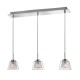 Chrome Aluminium  Clear Glass G9 3x33 Watt 230 Volt IP20 Bulb Included L: 65 W: 10 H: 120 cm 1300301303