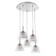 Chrome Aluminium Clear Glass G9 5x33 Watt 230 Volt IP20 Bulb Included D: 30 H: 120 cm 1300301305