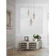 Chrome Aluminium Clear Glass & Gold Frame LED G9 3x5W Bulb Excluded D: 30 H: 120 cm 1500202803