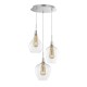 Chrome Aluminium Clear Glass & Gold Frame LED G9 3x5W Bulb Excluded D: 30 H: 120 cm 1500202803