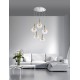 Chrome Aluminium Clear Glass & Gold Frame LED G9 5x5W Bulb Excluded D: 37 H: 120 cm 1500202805