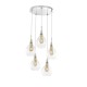 Chrome Aluminium Clear Glass & Gold Frame LED G9 5x5W Bulb Excluded D: 37 H: 120 cm 1500202805