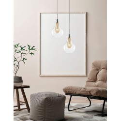 Chrome Aluminium Clear Glass & Gold Frame LED G9 1x5W Bulb Excluded D: 16 H1: 20 H2: 120 cm 1500202811