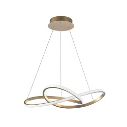 Brass Gold Aluminium & Acrylic LED 53 Watt 230 Volt 4081Lm 3000 IP20 D: 72 H: 150 cm 1701101002